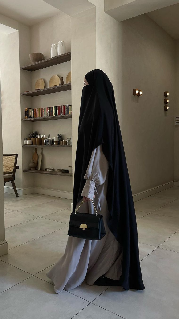 Maxi Diamond Khimar - Schwarz.