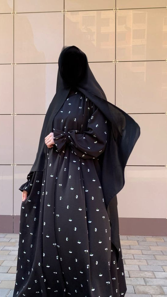 Blumenkleid schwarz🌷