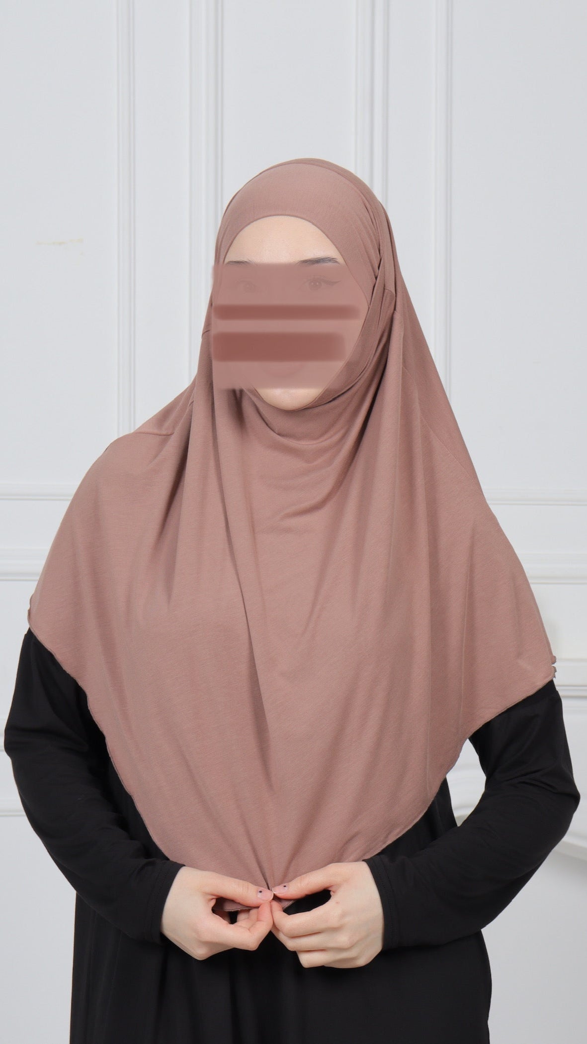 Jersey Mini Khimar - Hazelnut