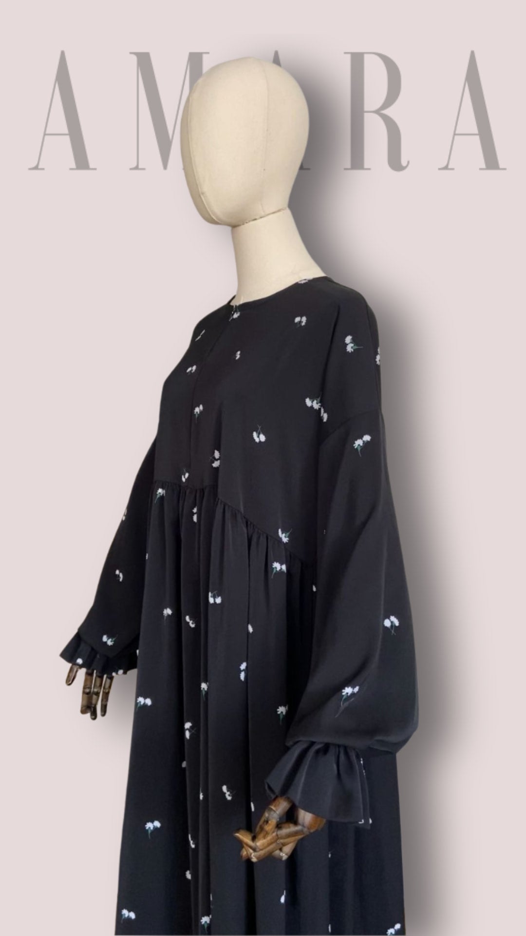 Blumenkleid schwarz🌷