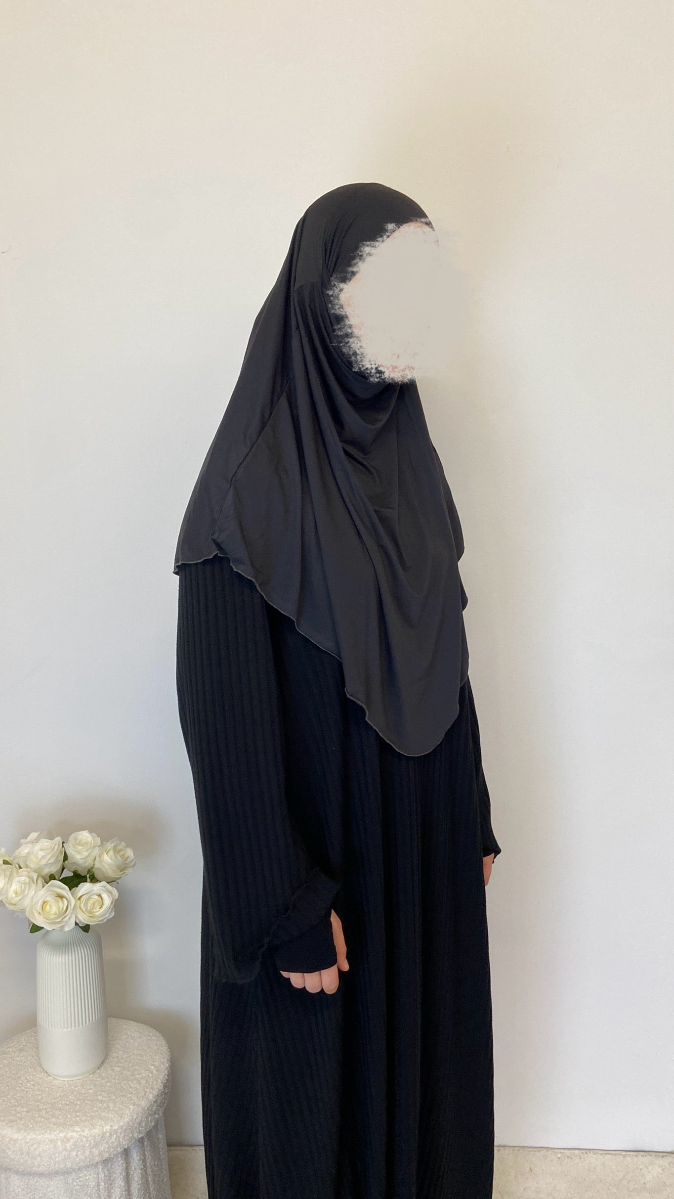 Jersey Mini Khimar - Granitgrau