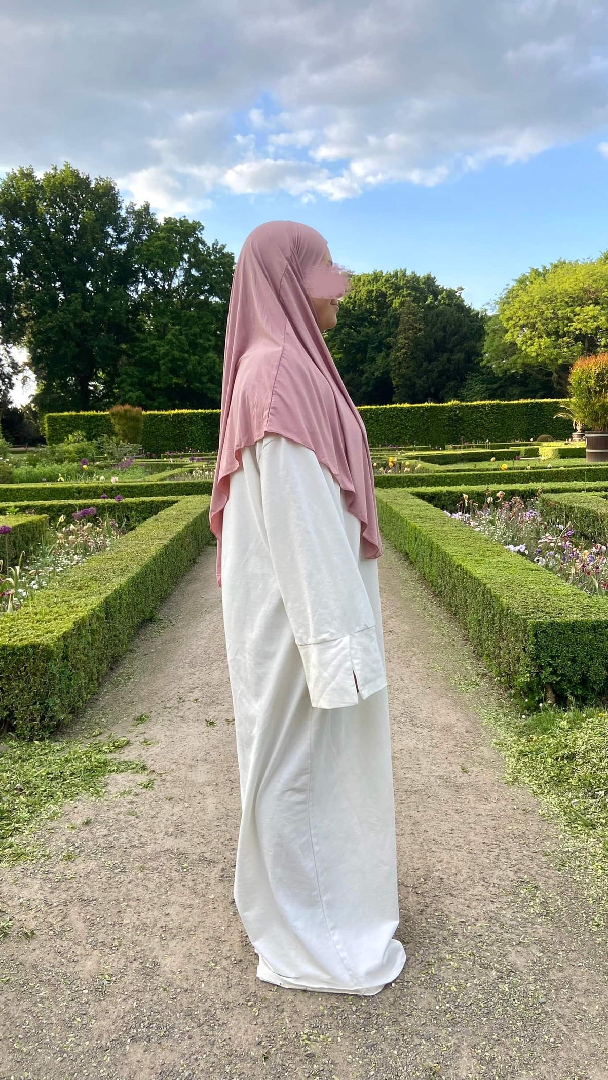 Jersey Mini Khimar - Rosé