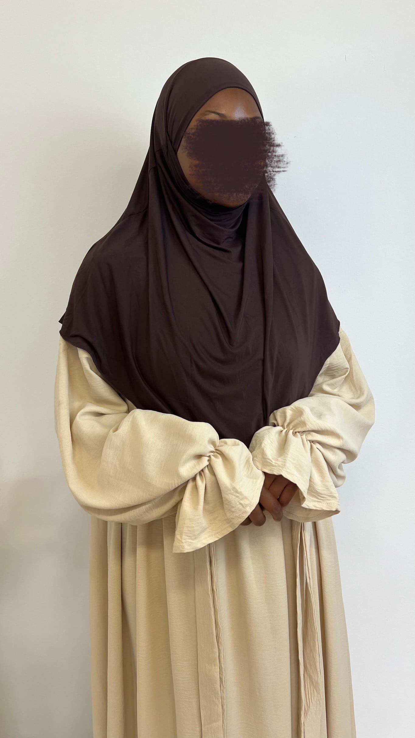 Jersey Mini Khimar - Schokobraun
