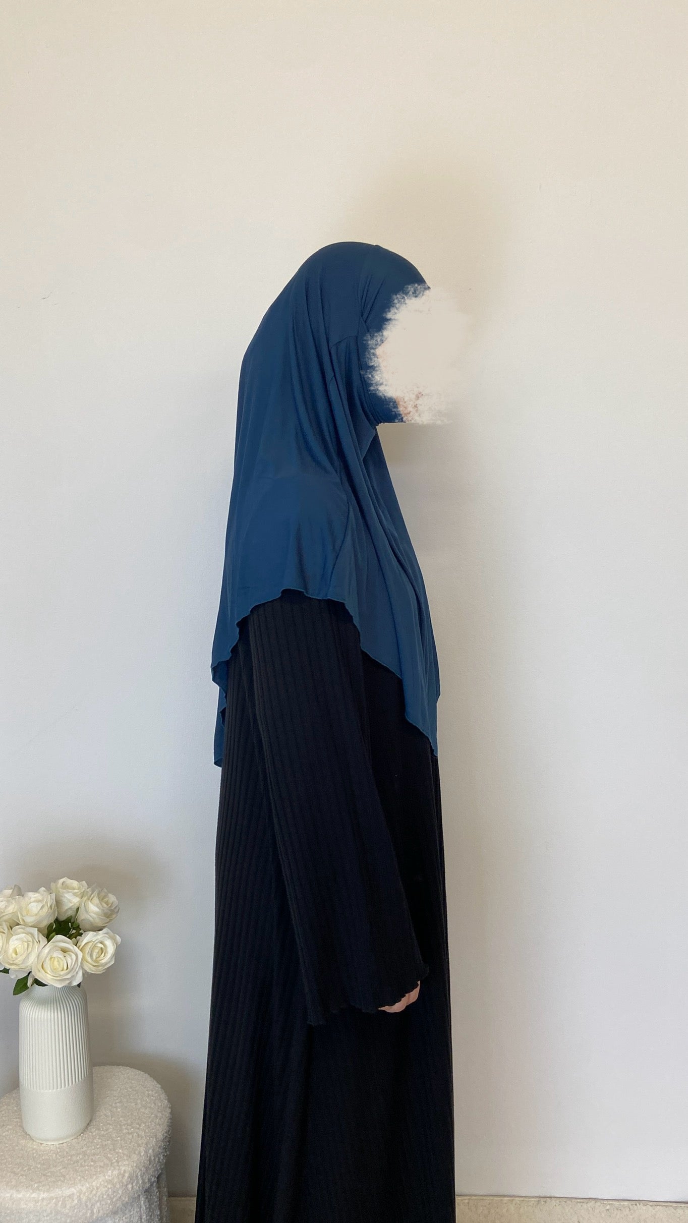 Jersey Mini Khimar - Petrol Blue