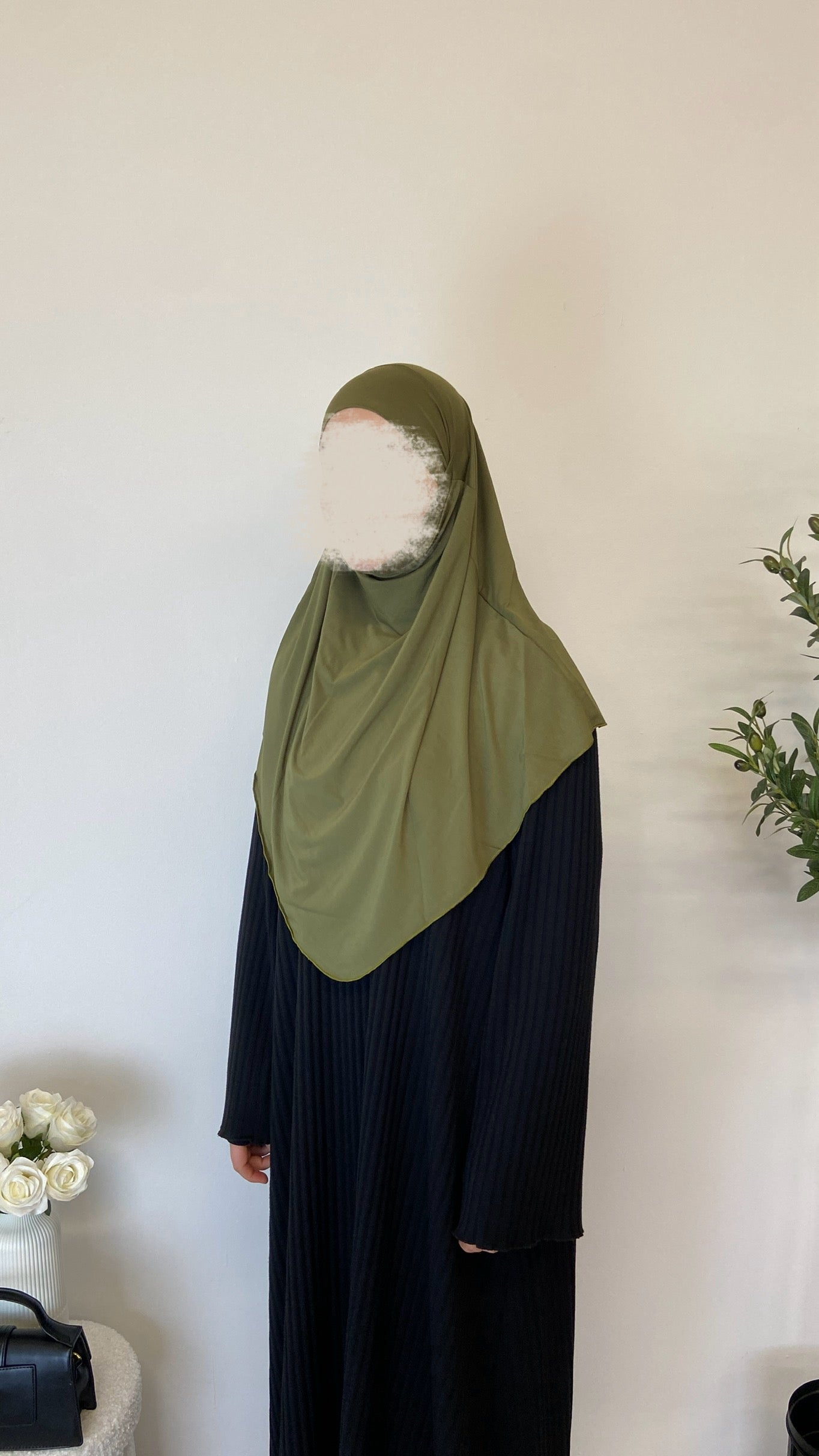 Jersey Mini Khimar - Pistazie
