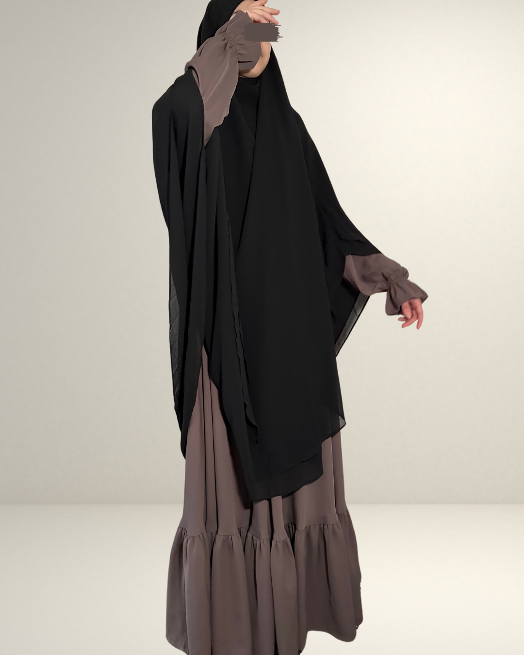 Chiffon Khimar 2-lagig