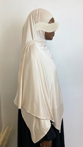 Jersey Hijab in der Farbe Elfenbein