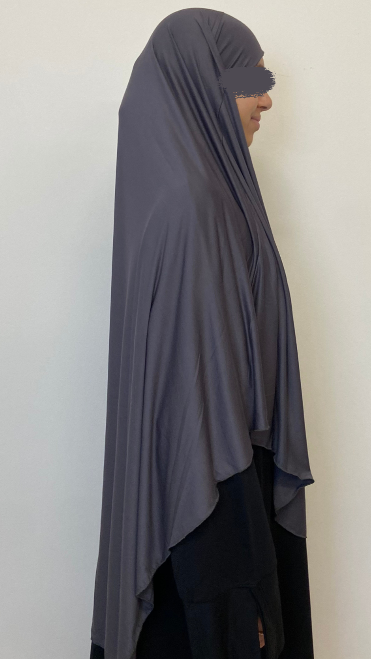 Jersey Midi Khimar 👑 - granite gray