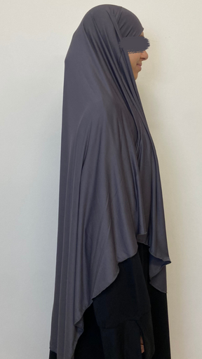 Jersey Midi Khimar 👑 - Black