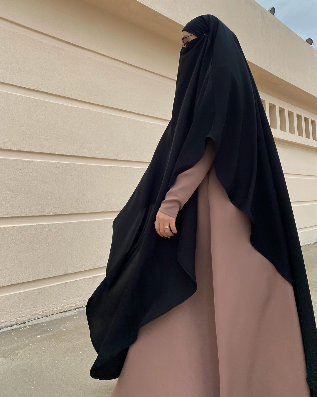 Maxi Diamond Khimar - Schwarz.