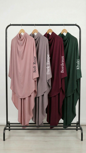 Jersey Maxi Khimar - alle Farben