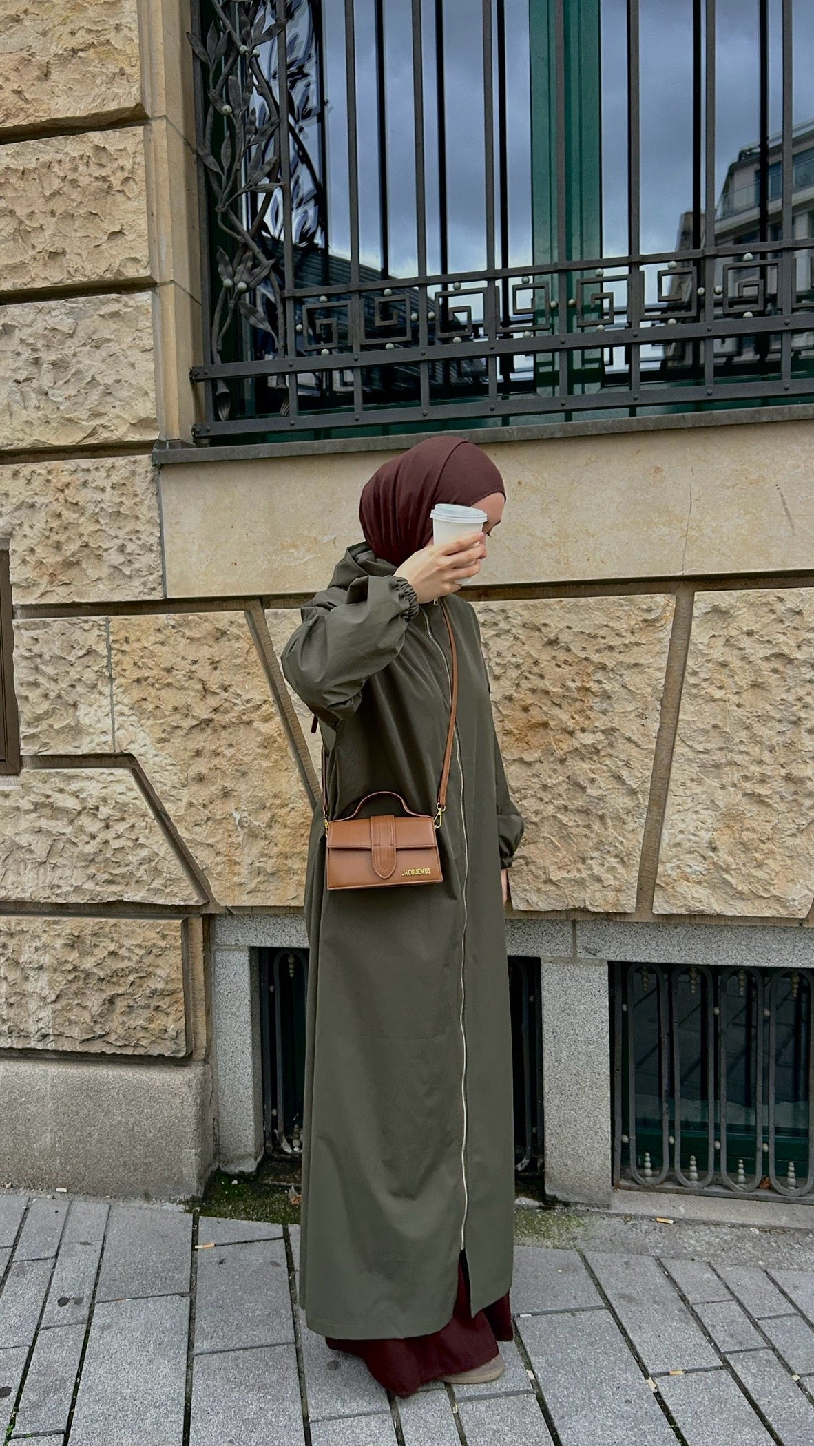 Sportliche Maxi Jacke  mit Kapuze