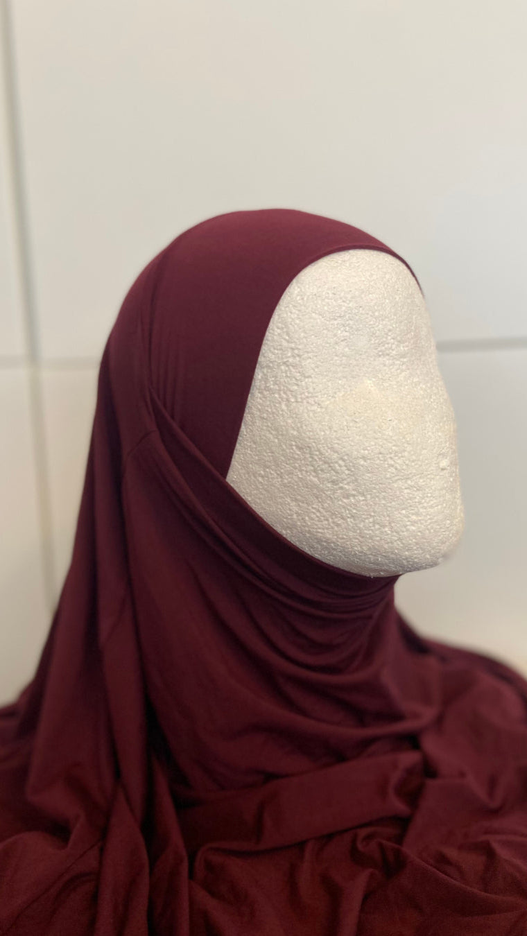 Jersey Mini Khimar - Bordeaux