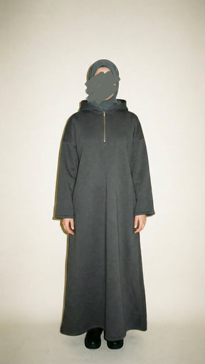 Hoodie Zipper Abaya