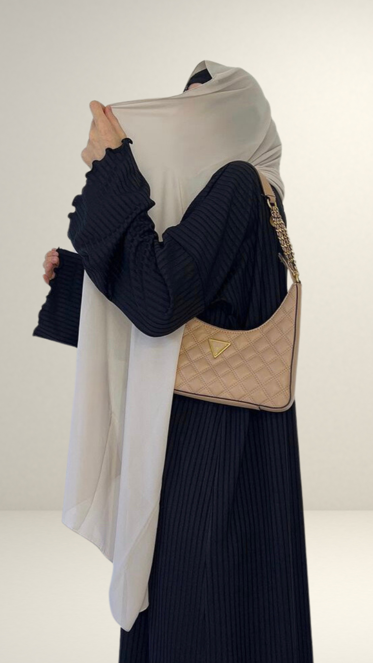 Rippkleid - Schwarz.