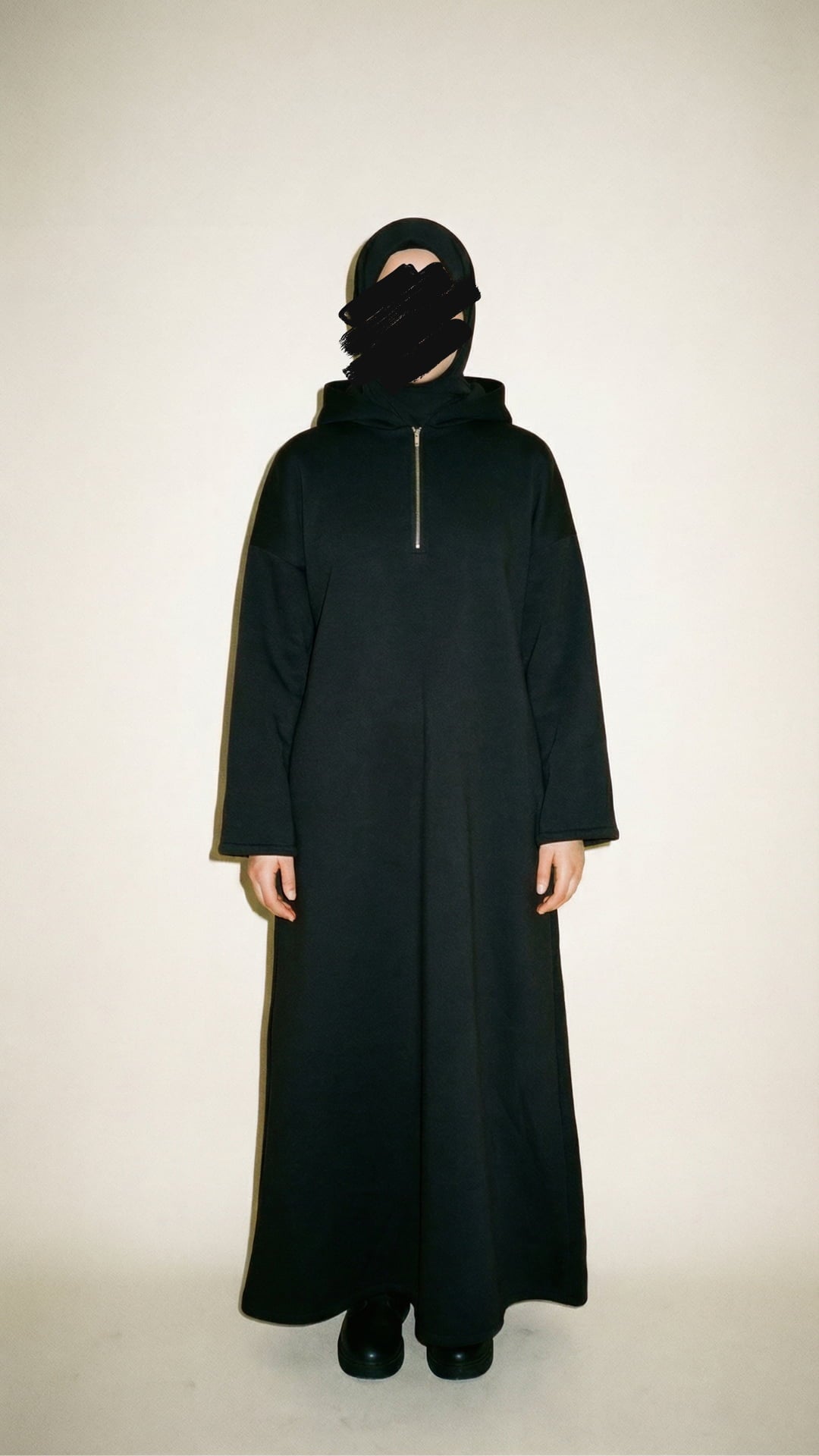 Hoodie Zipper Abaya