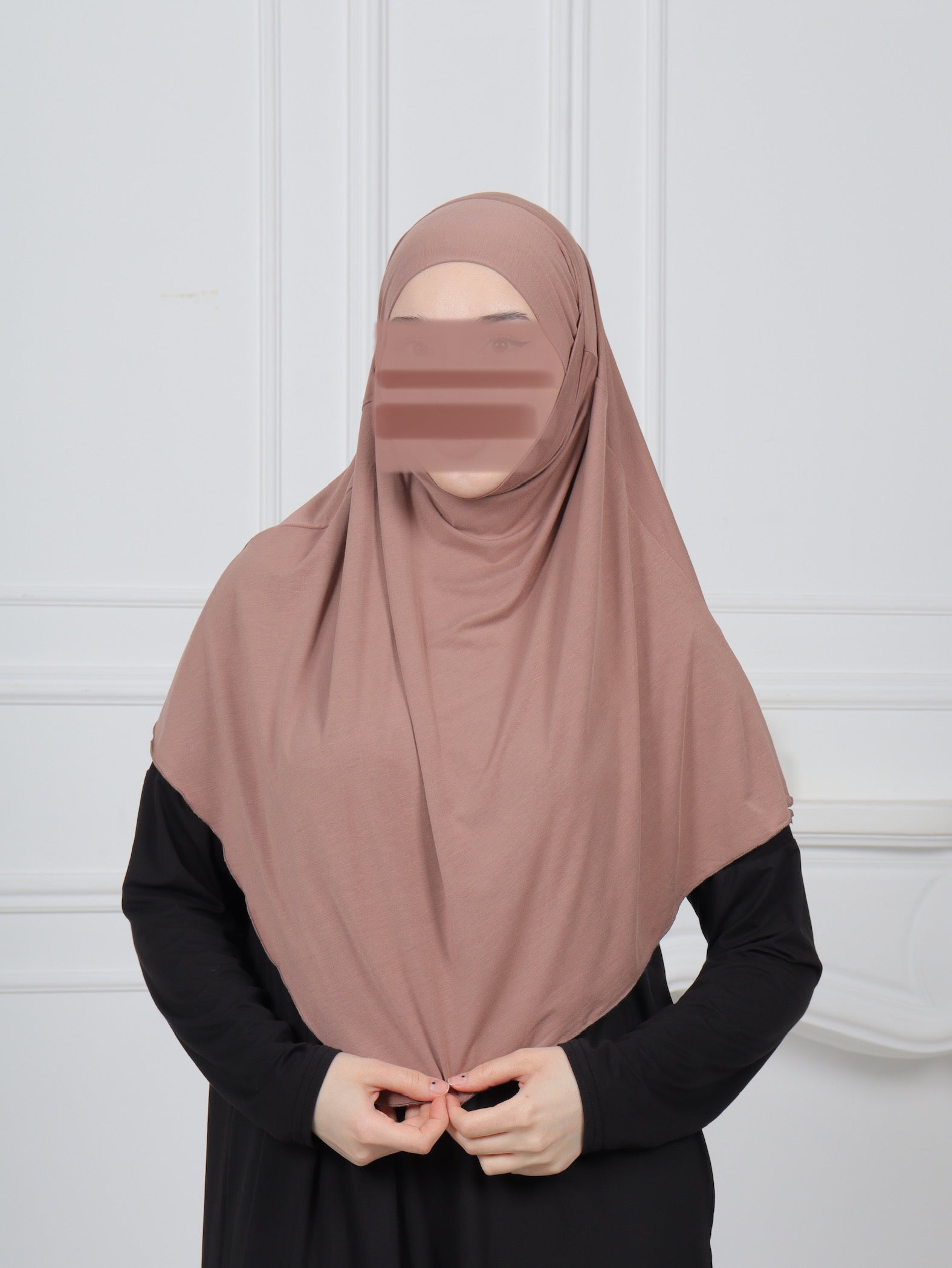 Jersey Mini Khimar - Hazelnut