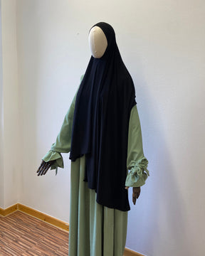Mango Krepp Abaya Rüschenärmel