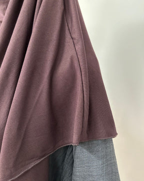 Jersey Mini Khimar - Chocolate Brown