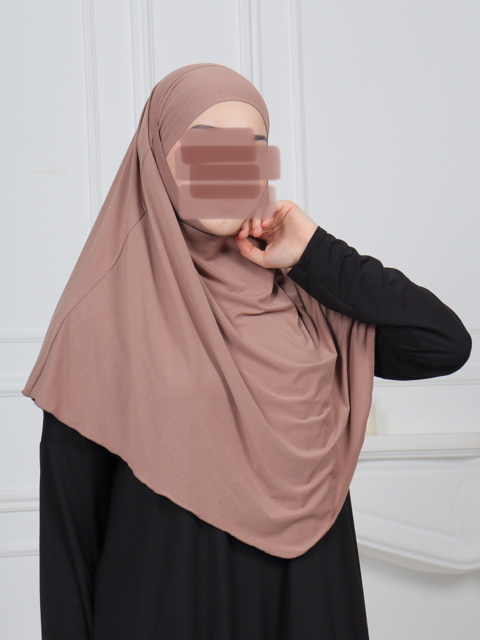 Jersey Mini Khimar - Hazelnut