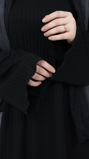 Pre Order Rippkleid Schwarz