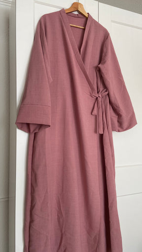 Leinenoptik Jeans Kleid - Sara