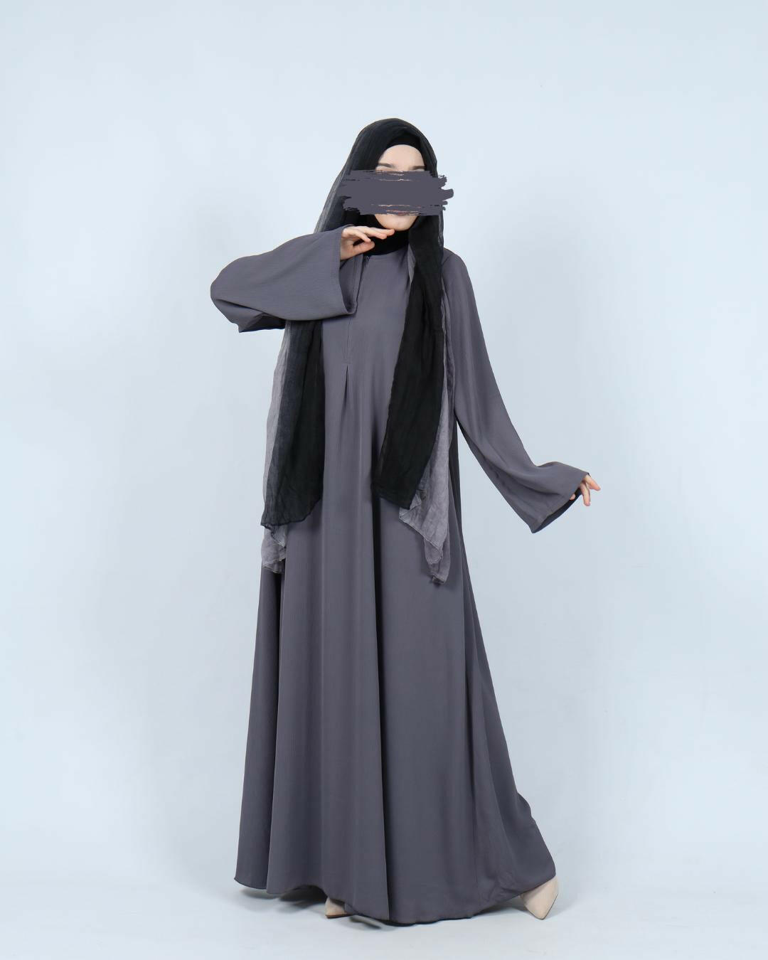 Die bequeme Eleganz - Abaya Aischa Grau.