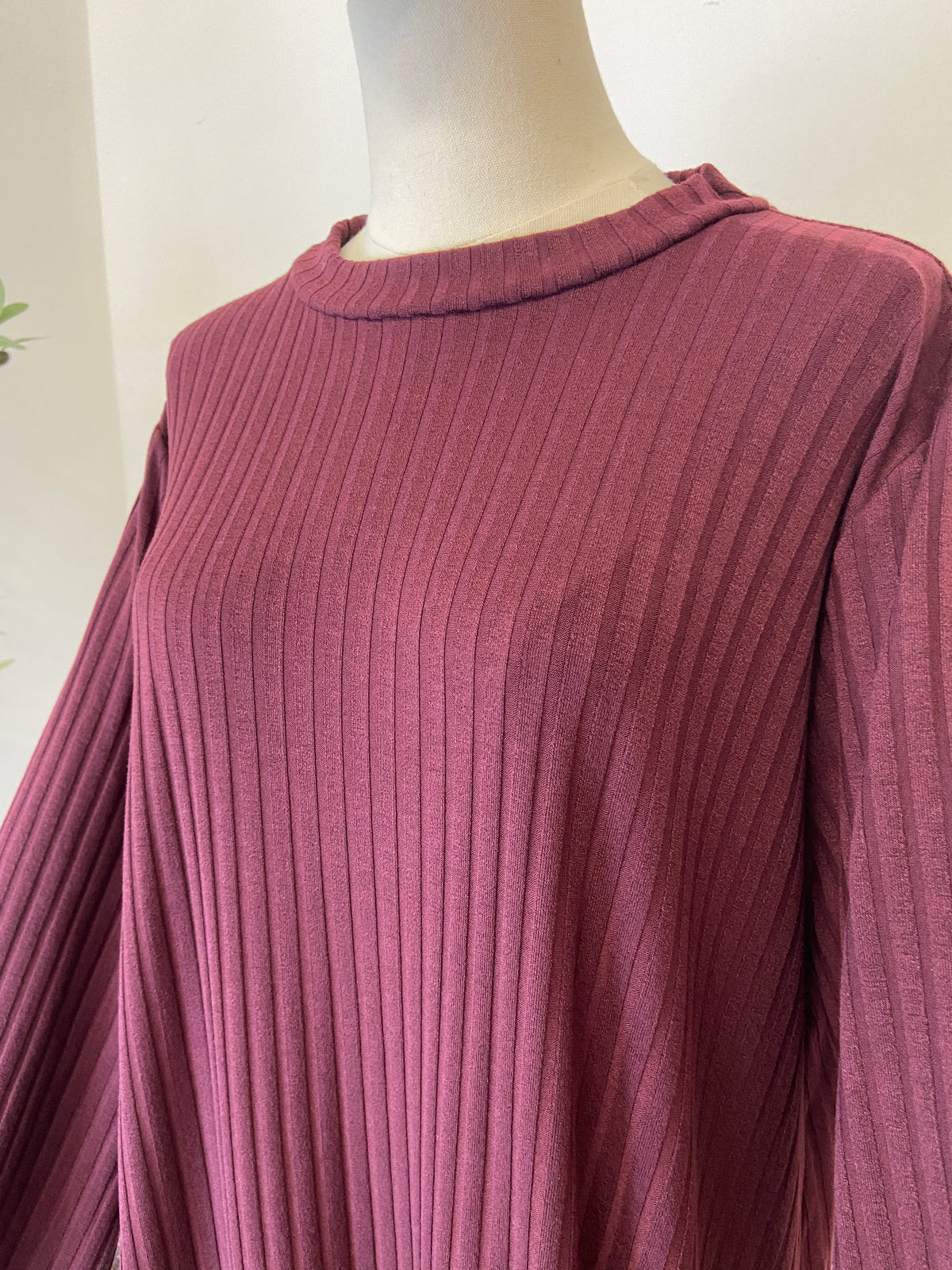 Pre Order Rippkleid Bordeux