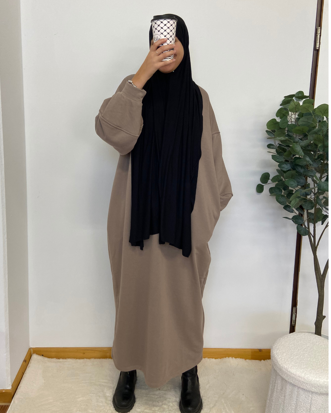 maxi cotton sweat dress