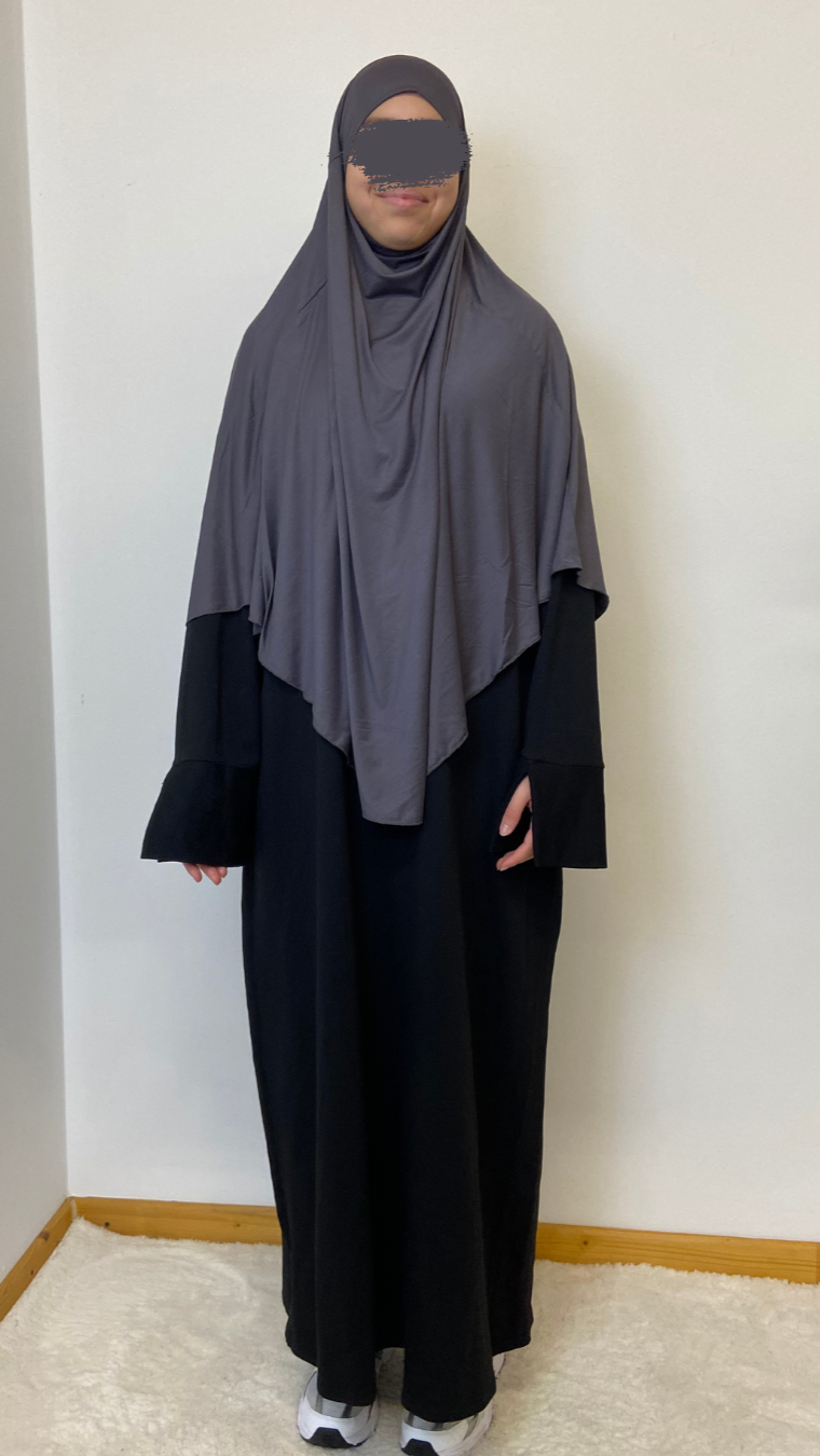 Jersey Midi Khimar 👑 - Black