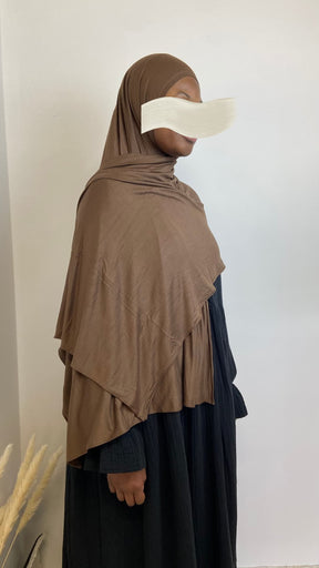 Jersey Hijab in der Farbe Mocha Mousse