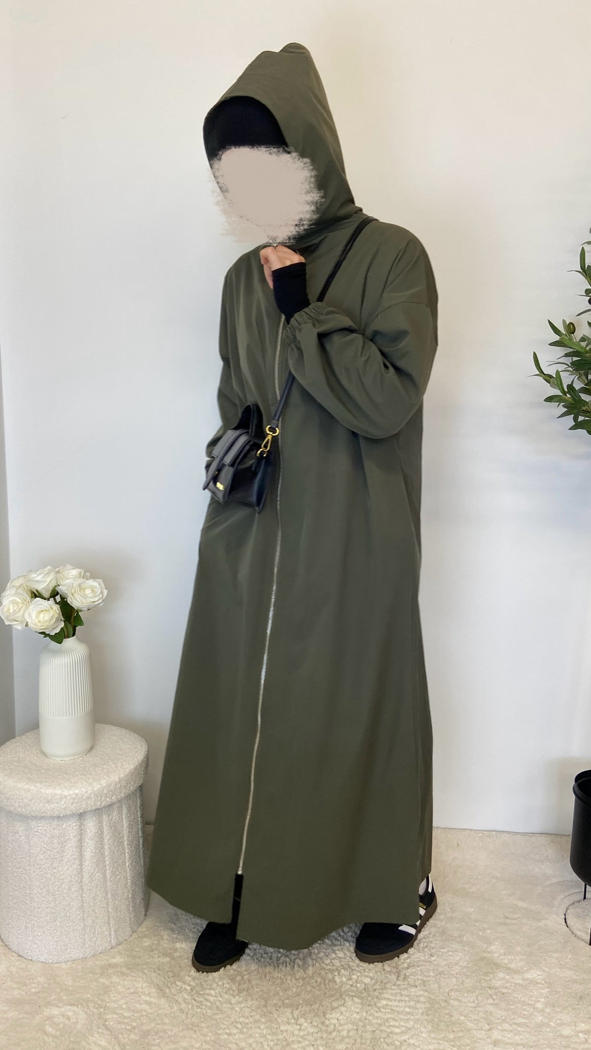 Sportliche Maxi Jacke  mit Kapuze