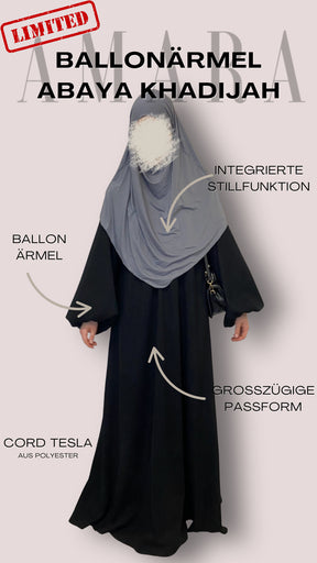 Ballonärmel Abaya Khadija