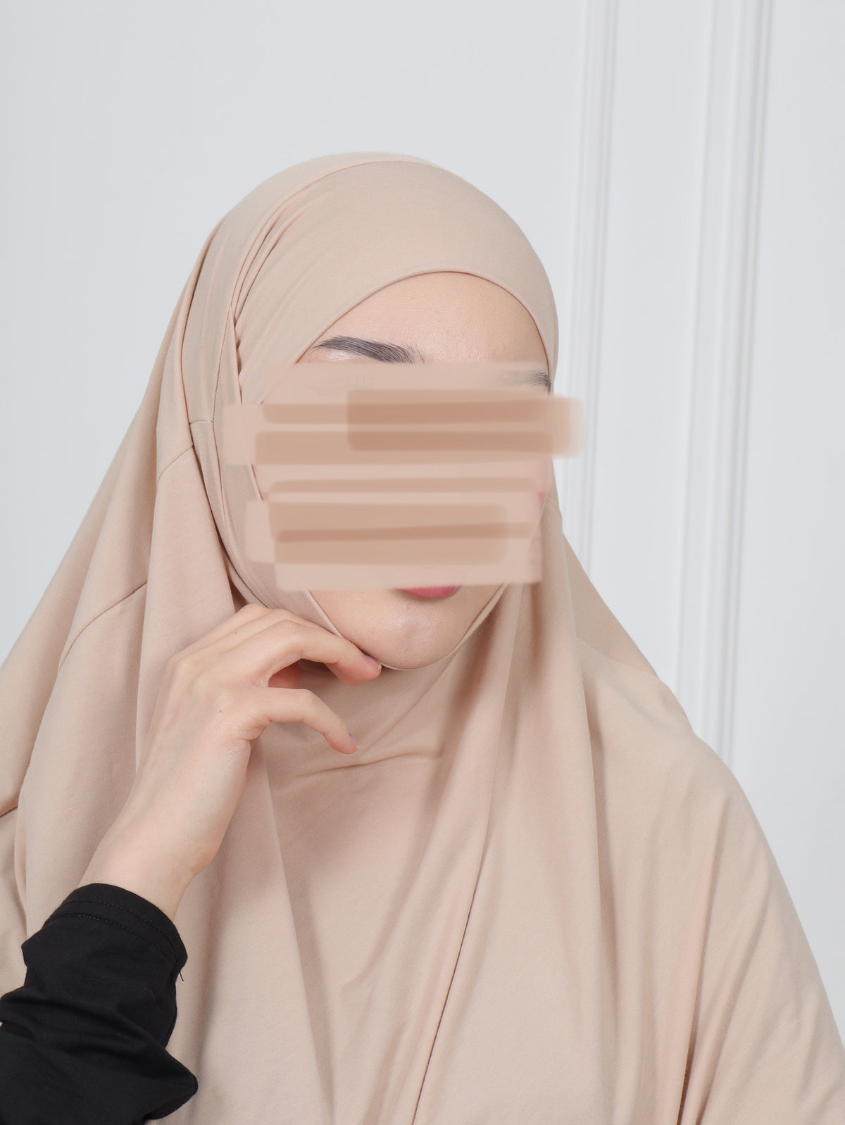 Jersey Mini Khimar - Hellbeige