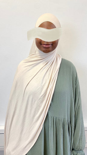 Jersey Hijab in der Farbe Elfenbein