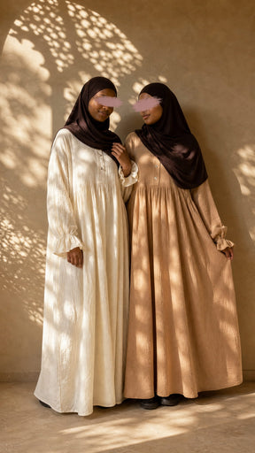 Musselin Abaya Aaliyah Tulpenärmel