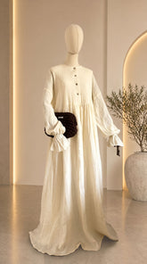Musselin Abaya Aaliyah Tulpenärmel