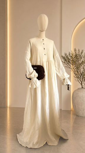 Musselin Abaya Aaliyah Tulpenärmel