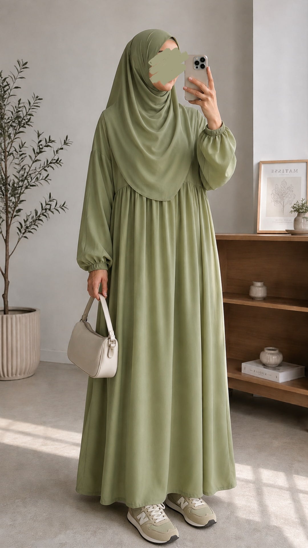 Abaya Halima - Pistaziengrün