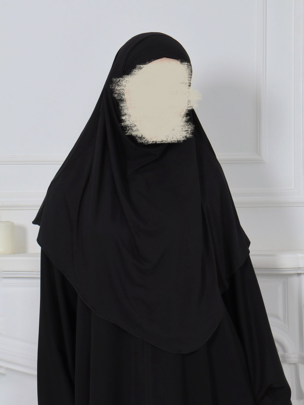 Jersey Mini Khimar - Schwarz