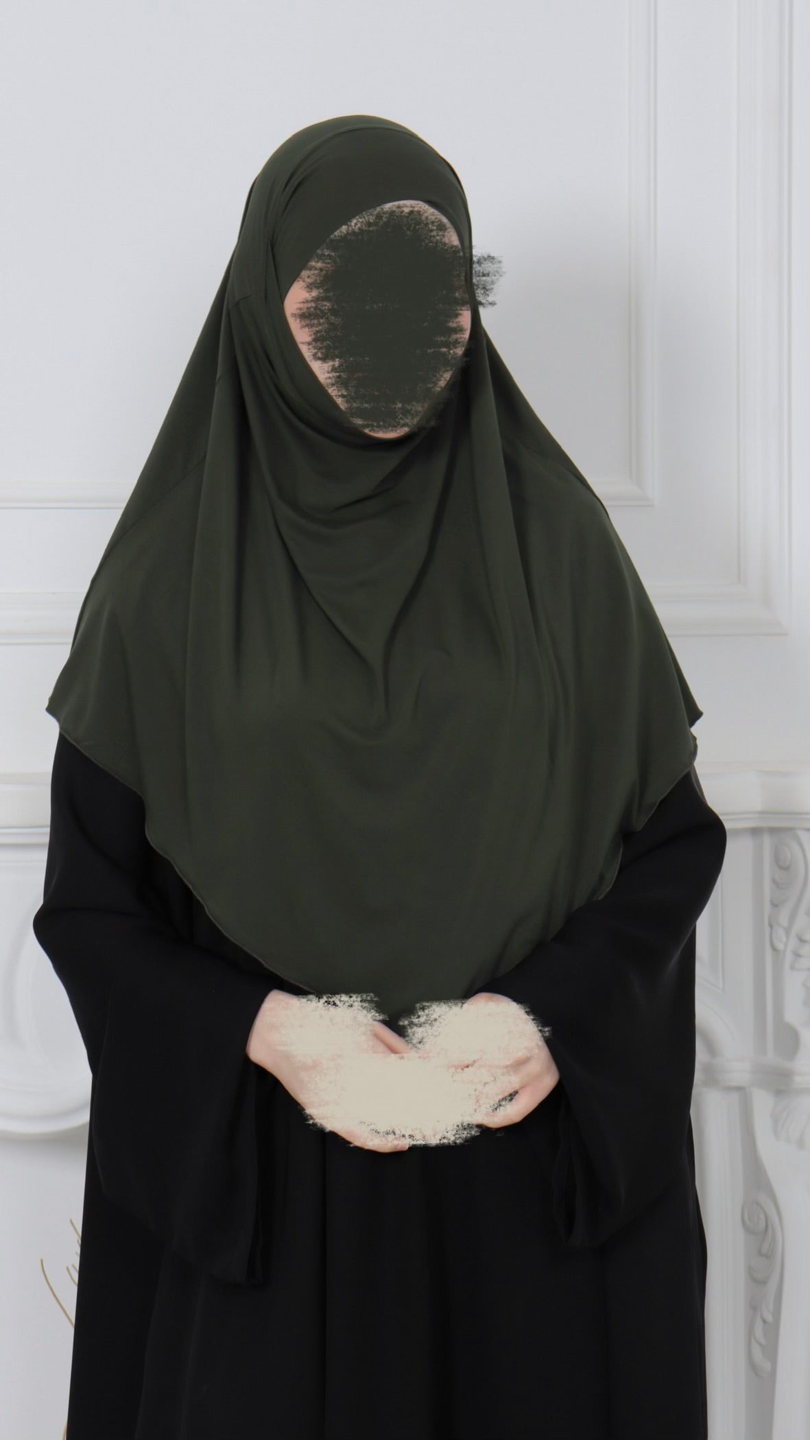Jersey Mini Khimar - Khaki
