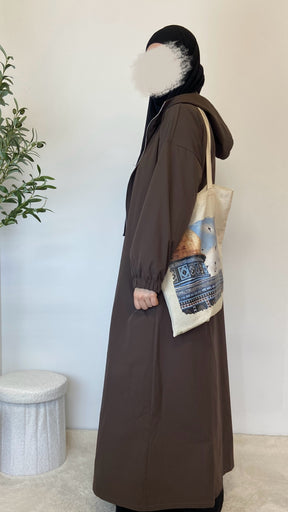 Sportliche Maxi Jacke  mit Kapuze