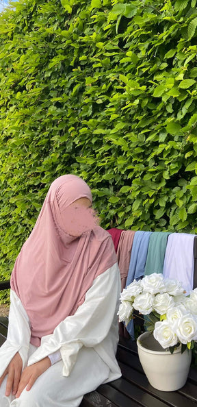 Jersey Mini Khimar - Rosé