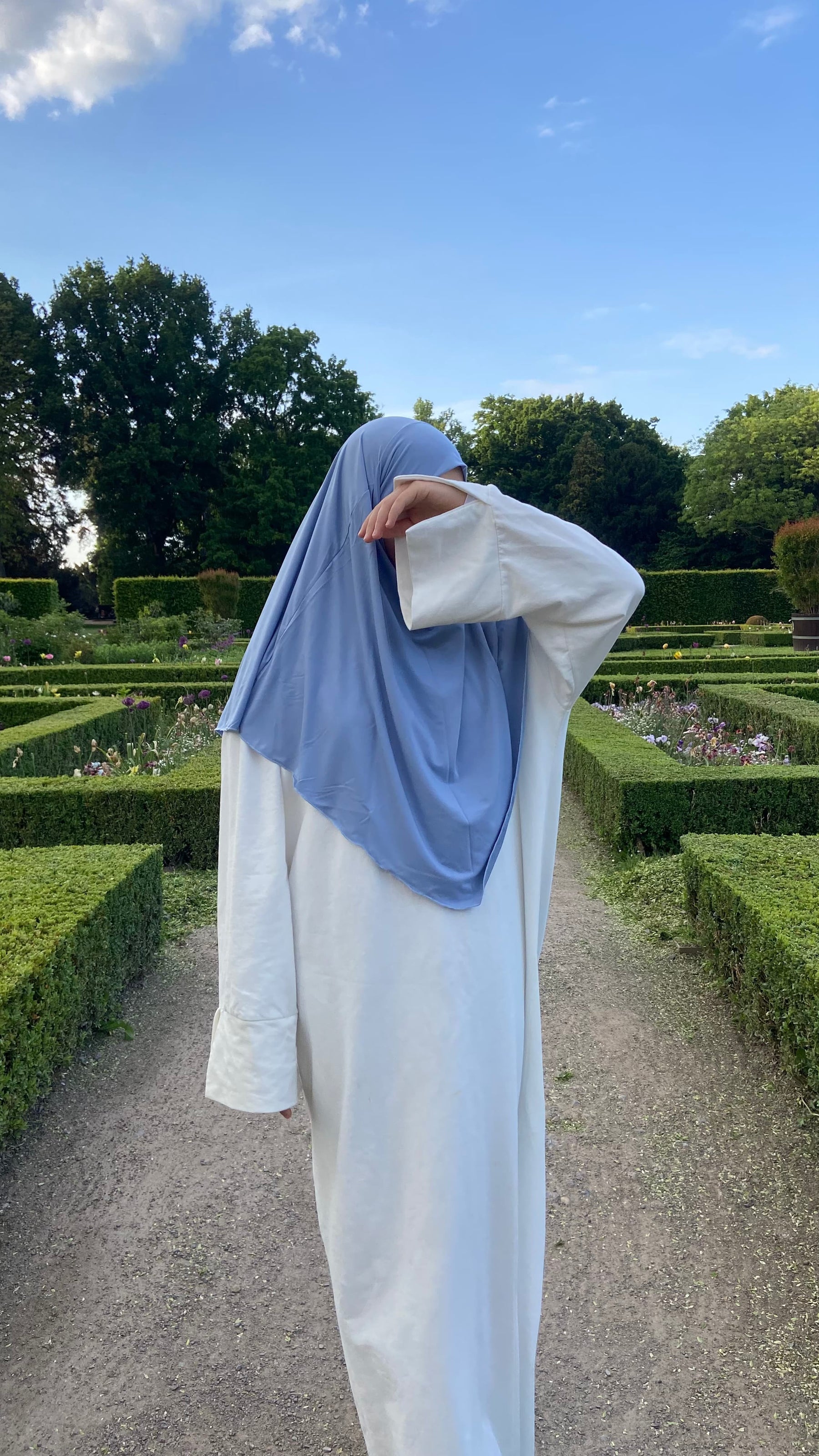 Jersey Mini Khimar - Silver Blue