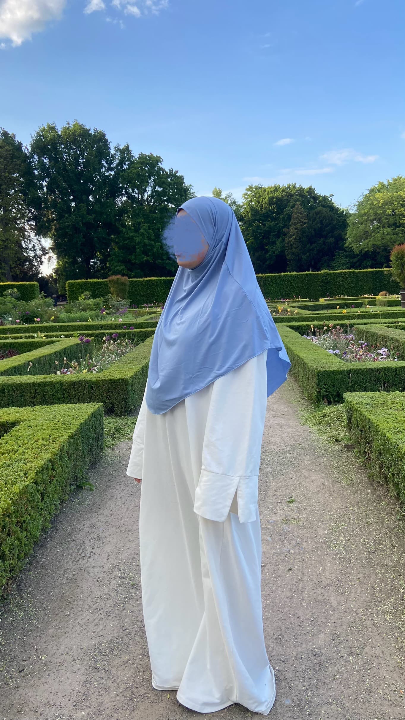 Jersey Mini Khimar - Silver Blue