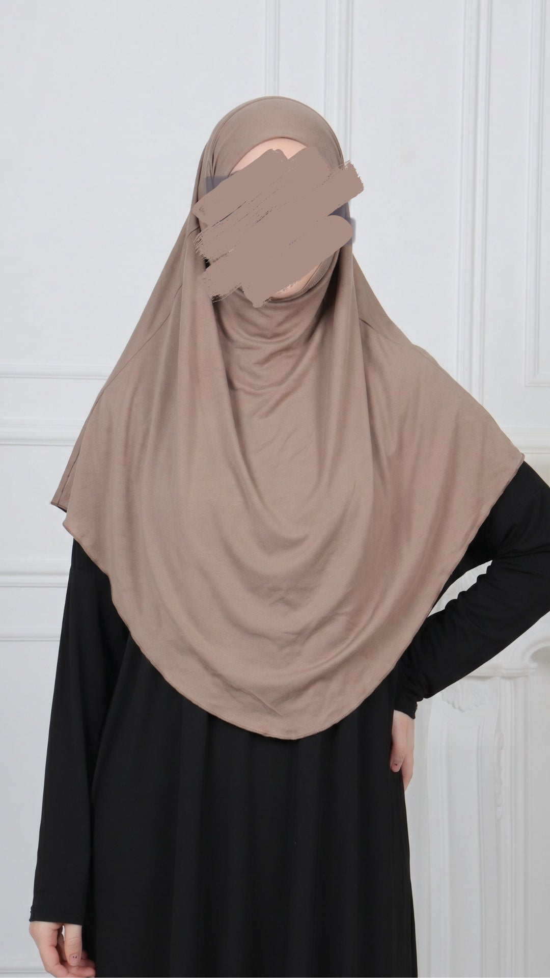 Jersey Mini Khimar - Stone
