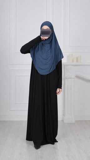 Jersey Mini Khimar - Denim Blue
