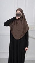 Jersey Mini Khimar - Brownie