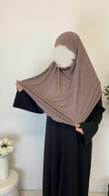 Jersey Mini Khimar - Taupe