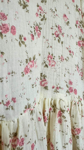 Musselin Kleid Warda Roses mit Tulpenärmel